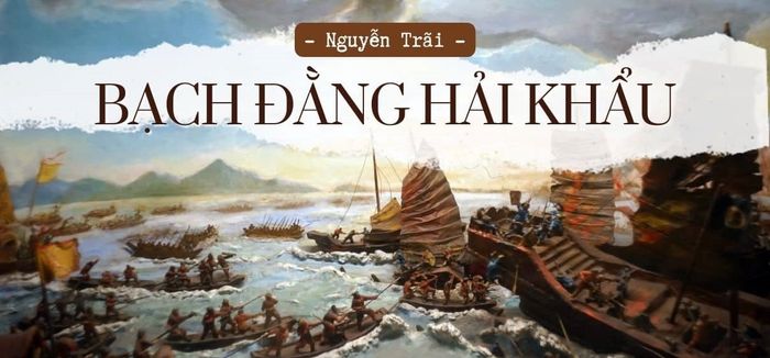 Tranh minh họa chân thực về dòng sông Bạch Đằng (Nguồn: Internet)
