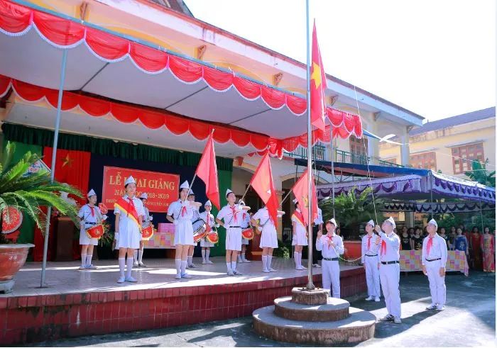 Toàn cảnh Trường THCS Nguyễn Khuyến - Ngôi trường chuẩn quốc gia với kiến trúc khang trang giữa trung tâm huyện Bình Lục