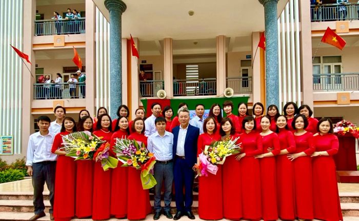 Toàn cảnh Trường THCS Nguyễn Hữu Tiến - Ngôi trường chuẩn quốc gia với cơ sở vật chất hiện đại