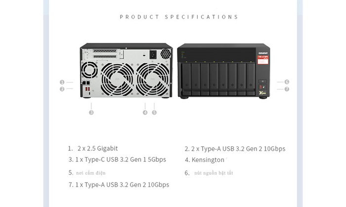 Ổ lưu trữ mạng NAS Qnap TS-873A-8G