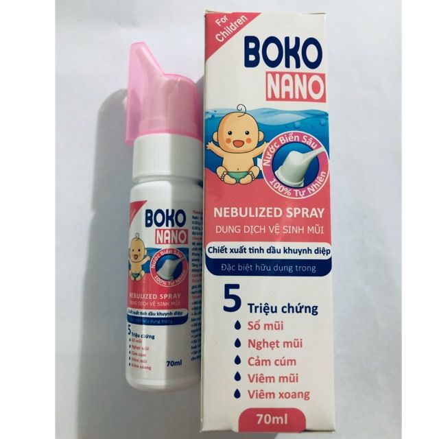 Hình ảnh chai dung dịch vệ sinh mũi Boko Nano for Children