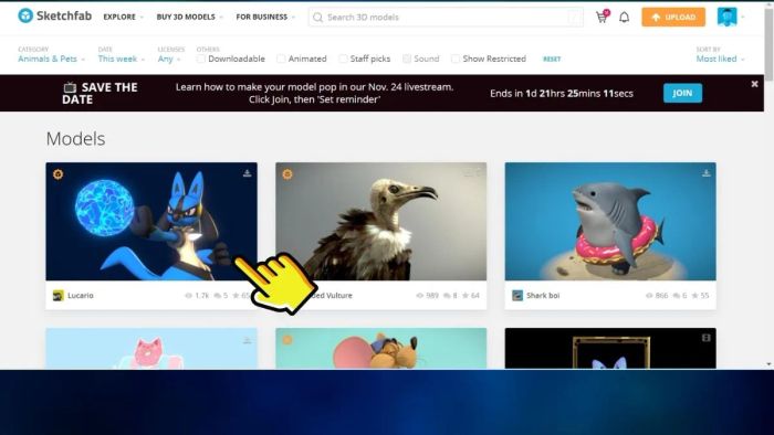 Hướng dẫn thao tác trên Sketchfab - bước tùy chỉnh