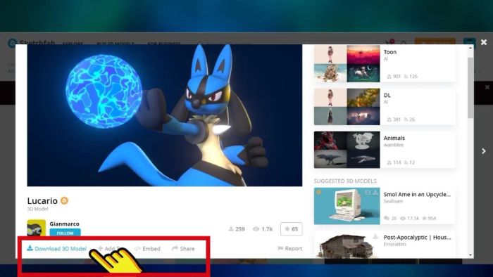 Các bước cuối cùng khi sử dụng Sketchfab