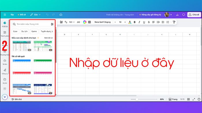 Cách thức sử dụng Canva Sheets - Giai đoạn thứ hai