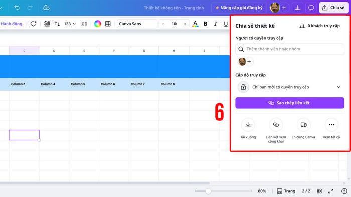 Hướng dẫn chi tiết cách dùng Canva Sheets - Bước cuối cùng
