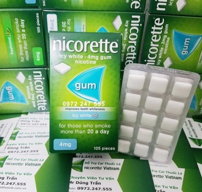 Hình ảnh thực tế kẹo Nicorette - Góc nhìn cận cảnh