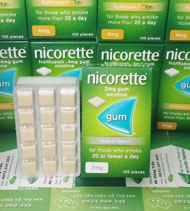Bộ sưu tập kẹo Nicorette đa dạng hương vị