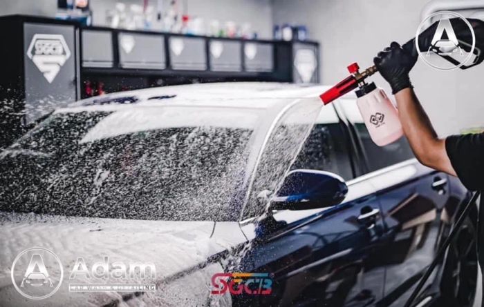 Không gian chăm sóc xe hiện đại tại Adam Car Wash
