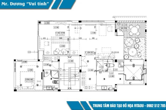 Hình ảnh lớp học AutoCAD hiện đại tại VITADU