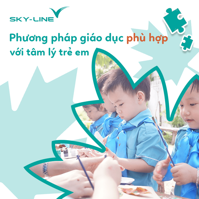 Không gian học tập hiện đại tại Mầm non Sky-Line