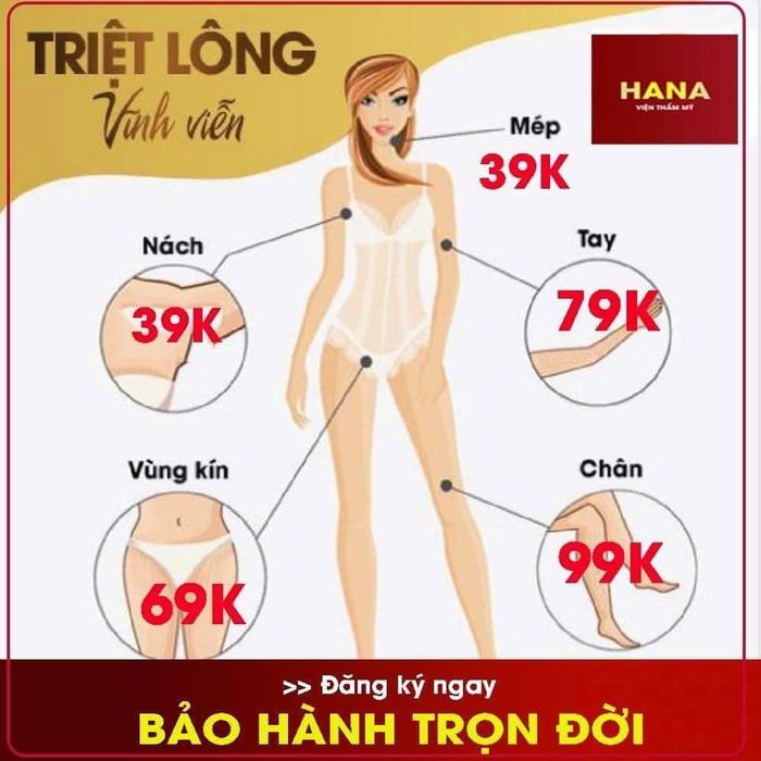 Hình ảnh thực tế về không gian điều trị tại Viện thẩm mỹ Hana