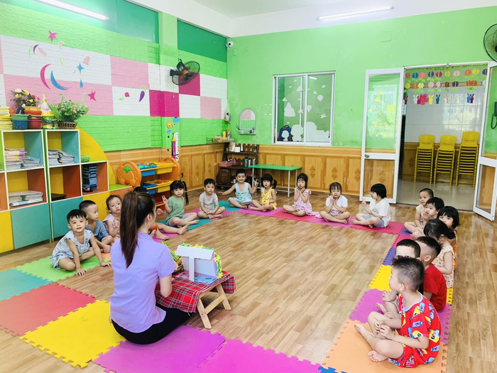 Không gian vui chơi sáng tạo tại Mầm non Khai Trí