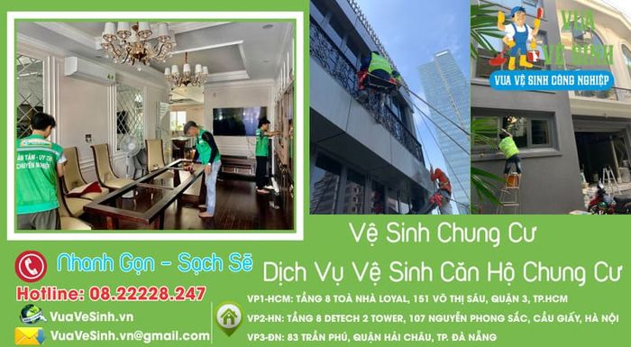 Hình ảnh quy trình vệ sinh chung cư của Vua Vệ Sinh