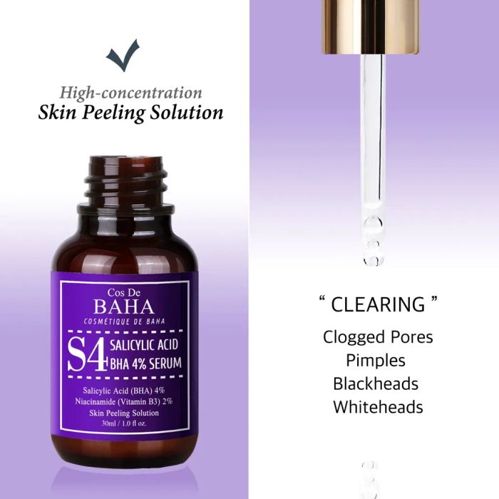 Hình Ảnh Tinh Chất Trị Mụn COS DE BAHA S4 Salicylic Acid BHA 4% - Serum