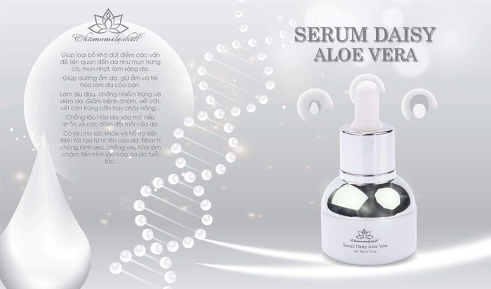 Hình ảnh thực tế serum lô hội Chamomileskill đa góc nhìn