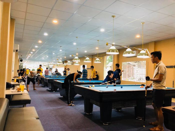 Không gian chơi bida sang trọng tại T2 Billiards Club