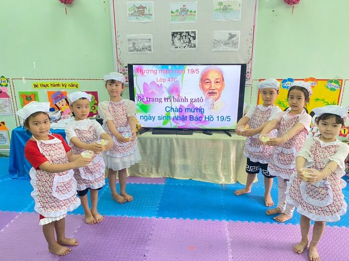 Khuôn viên xanh mát của Trường Mầm non 19/5