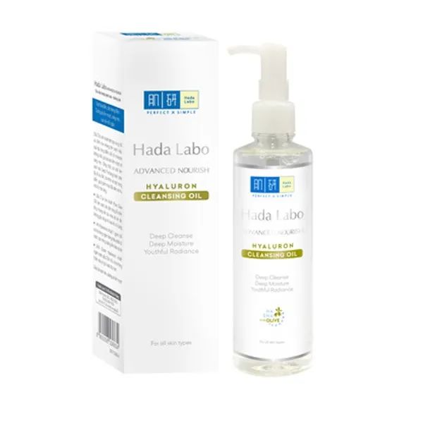 Hình ảnh chân thực về dầu tẩy trang Hadalabo Advanced Nourish Hyaluron