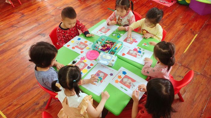 Hình ảnh hoạt động vui chơi tại Trường mầm non Liên Cơ