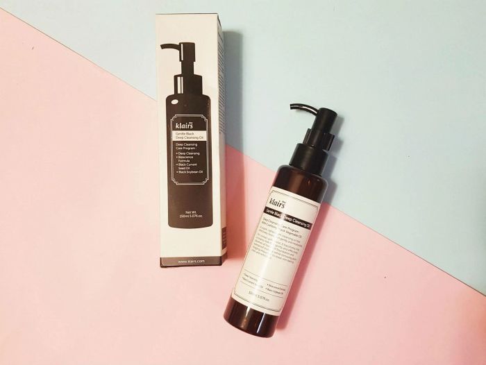 Hình ảnh thực tế dầu tẩy trang Klairs Gentle Black Deep Cleansing Oil