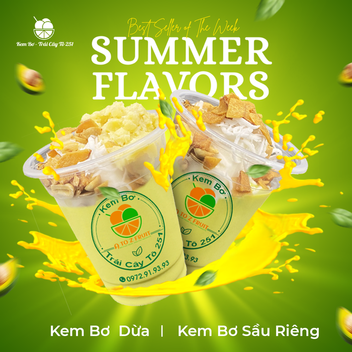 Kem Bơ - Trái Cây Tô 251 - Tác phẩm nghệ thuật từ trái cây tươi