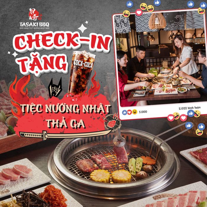Hình ảnh ấn tượng về không gian Tasaki BBQ