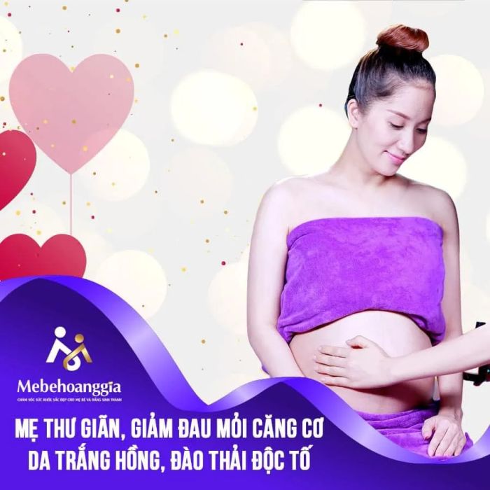 Hình ảnh liệu trình massage bầu cao cấp tại Viện Chăm sóc Mẹ Bé Hoàng Gia