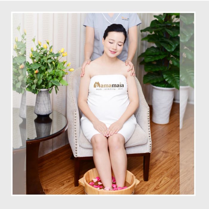 Hình ảnh liệu trình massage bầu cao cấp tại Mama Maia Spa