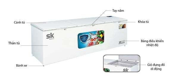 Tủ Đông Inverter Sumikura SKF-1350SI 1350 Lít Dàn Đồng