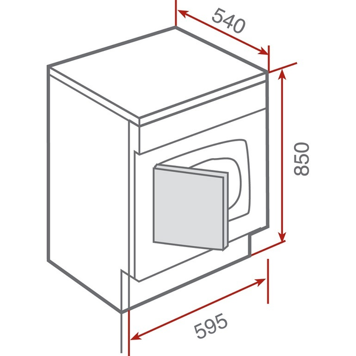 Máy sấy quần áo Teka TKS1600 (TKS1 600) - Lồng ngang, 6 Kg