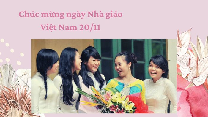 Hình ảnh minh họa: Thầy cô trong ngày 20/11