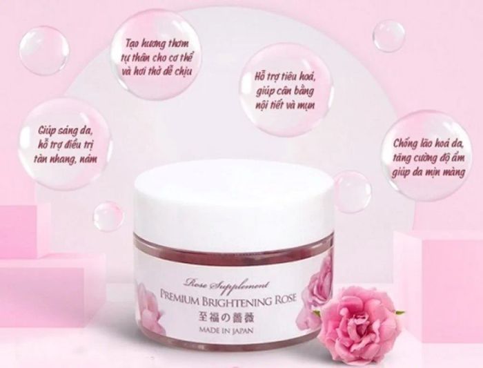 Bộ sưu tập hình ảnh cao cấp viên uống Premium Brightening Rose đa góc nhìn