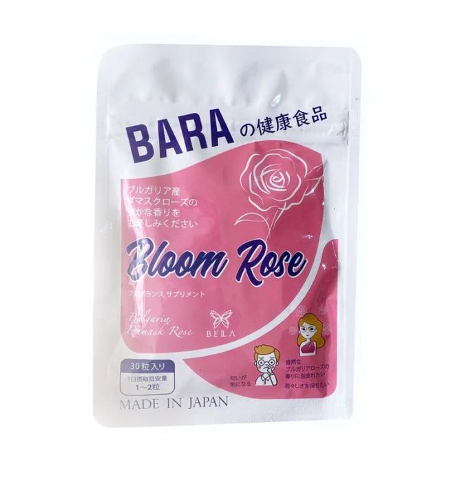 Hình ảnh thực tế viên uống Bara Bloom Rose - góc nhìn cận cảnh