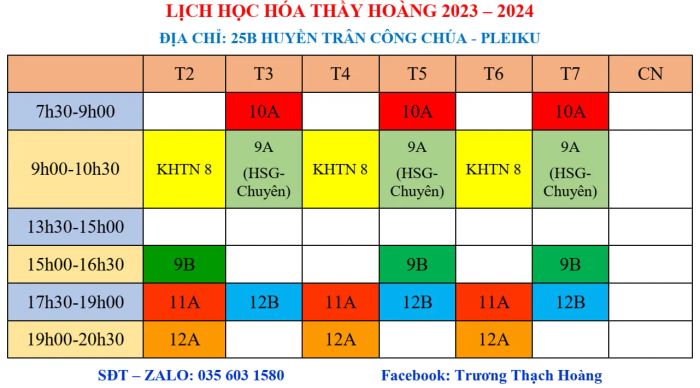 Hình ảnh buổi học tại trung tâm thầy Hoàng