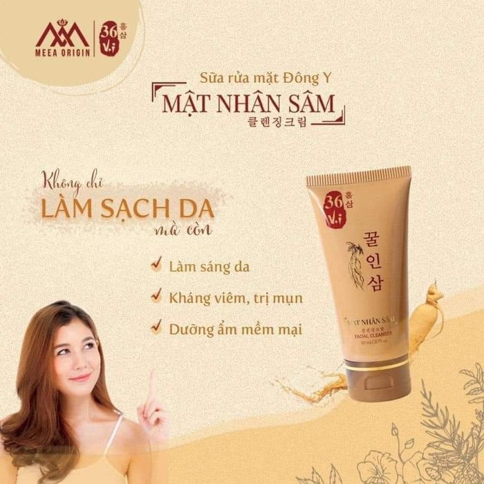Hình ảnh thực tế Sữa Rửa Mặt Mật Nhâm Sâm 36 vị - Bí quyết làm đẹp từ thiên nhiên
