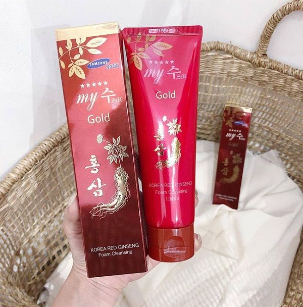 Hình ảnh thực tế Sữa rửa mặt nhân sâm My Gold phiên bản mới 2023