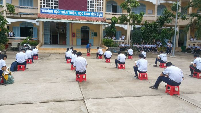 Hình ảnh khang trang về cơ sở vật chất hiện đại của THPT Mai Thanh Thế