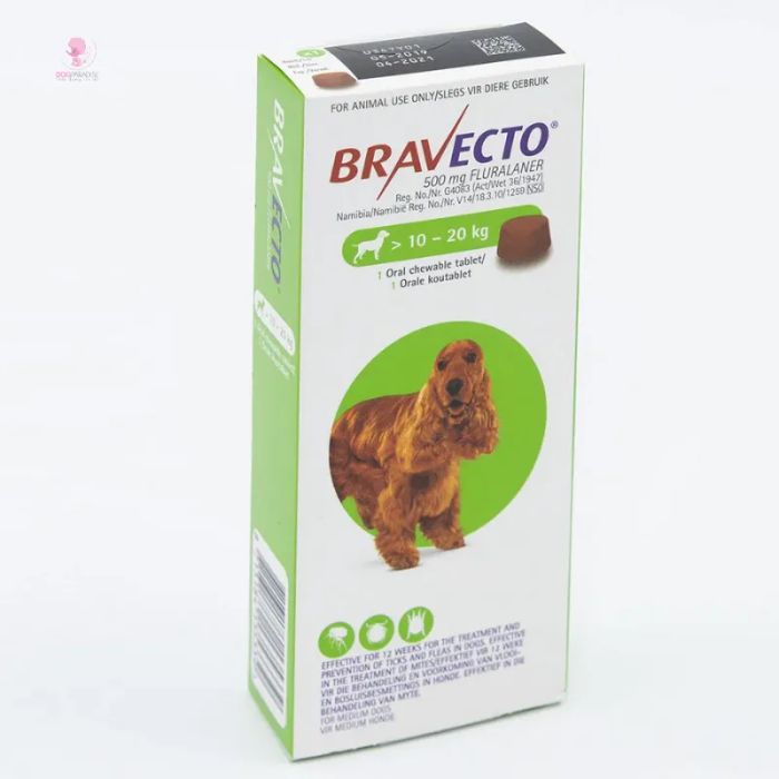 Thuốc Bravecto trị ghẻ, viêm da, ve rận chó ảnh 1