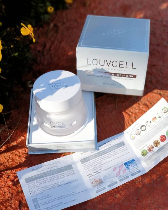 Hình ảnh thực tế kem truyền trắng Louv Cell Dermatox Brightening Tone Up Cream