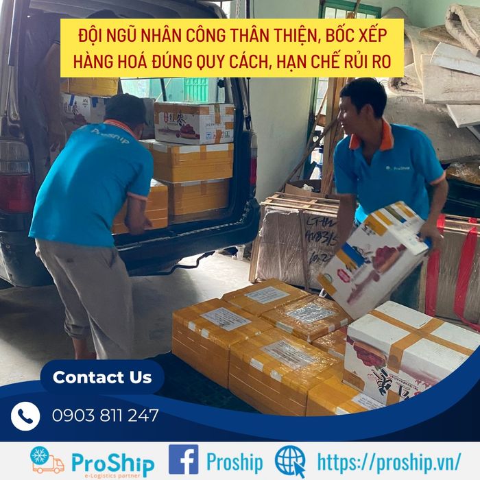 Hình ảnh đội xe vận tải hiện đại của Công ty Cổ phần Proship