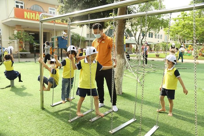 Hình ảnh lớp học hiện đại tại Trường Mầm non Hoa Mai