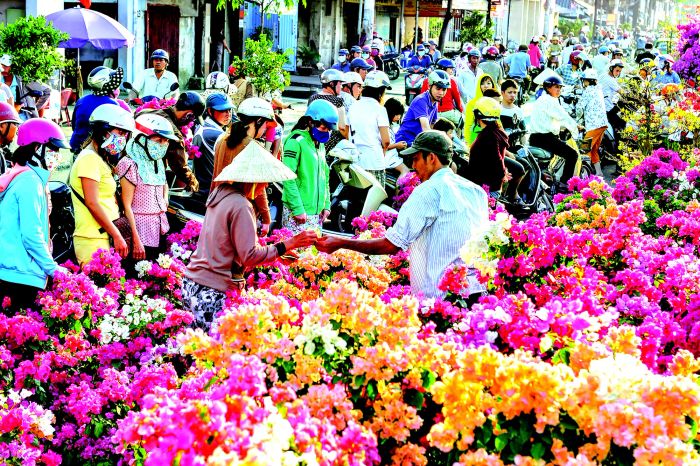 Hình ảnh minh họa: Khung cảnh chợ quê ngày Tết