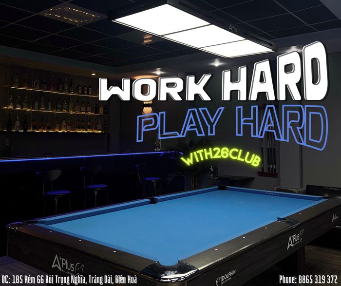 Không gian hiện đại tại 26 Billiards Club