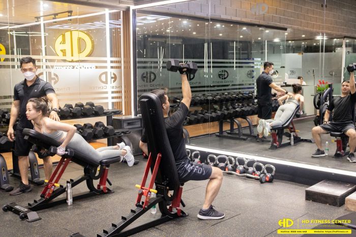 Không gian tập luyện đẳng cấp tại HD Fitness Center