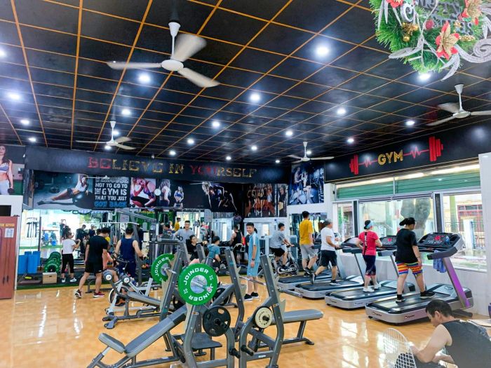 Không gian tập luyện hiện đại tại HC Fitness Center