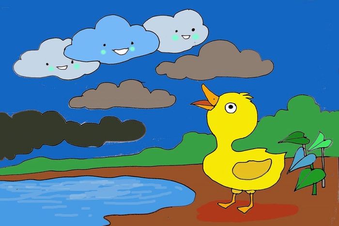 Tranh minh họa nghệ thuật về hành trình Giọt nước Tí Xíu (Nguồn: Sưu tầm)