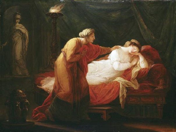 Hình ảnh minh họa: Khoảnh khắc đoàn tụ đầy xúc động giữa Uy-lít-xơ và Pê-nê-lốp
