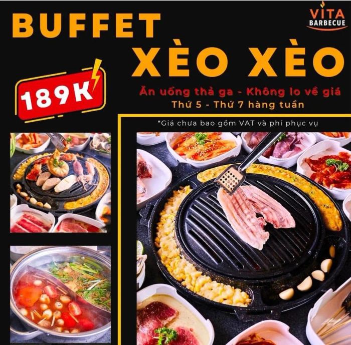 Quầy buffet hấp dẫn tại Vita Barbecue