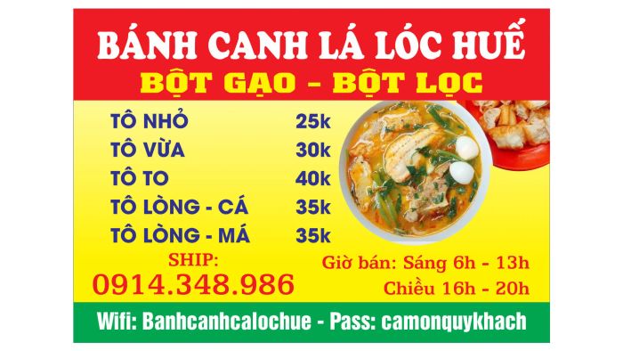 Hình ảnh tô bánh canh cá lóc Quang với màu sắc bắt mắt