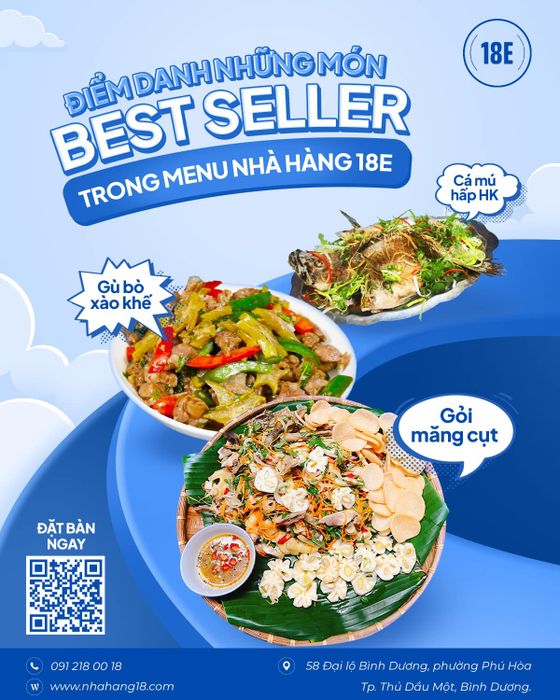 Hình ảnh các món đặc sản nổi bật tại 18E